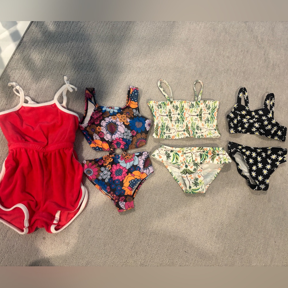 Old Navy Pink and Green Bikinis Swimwear
